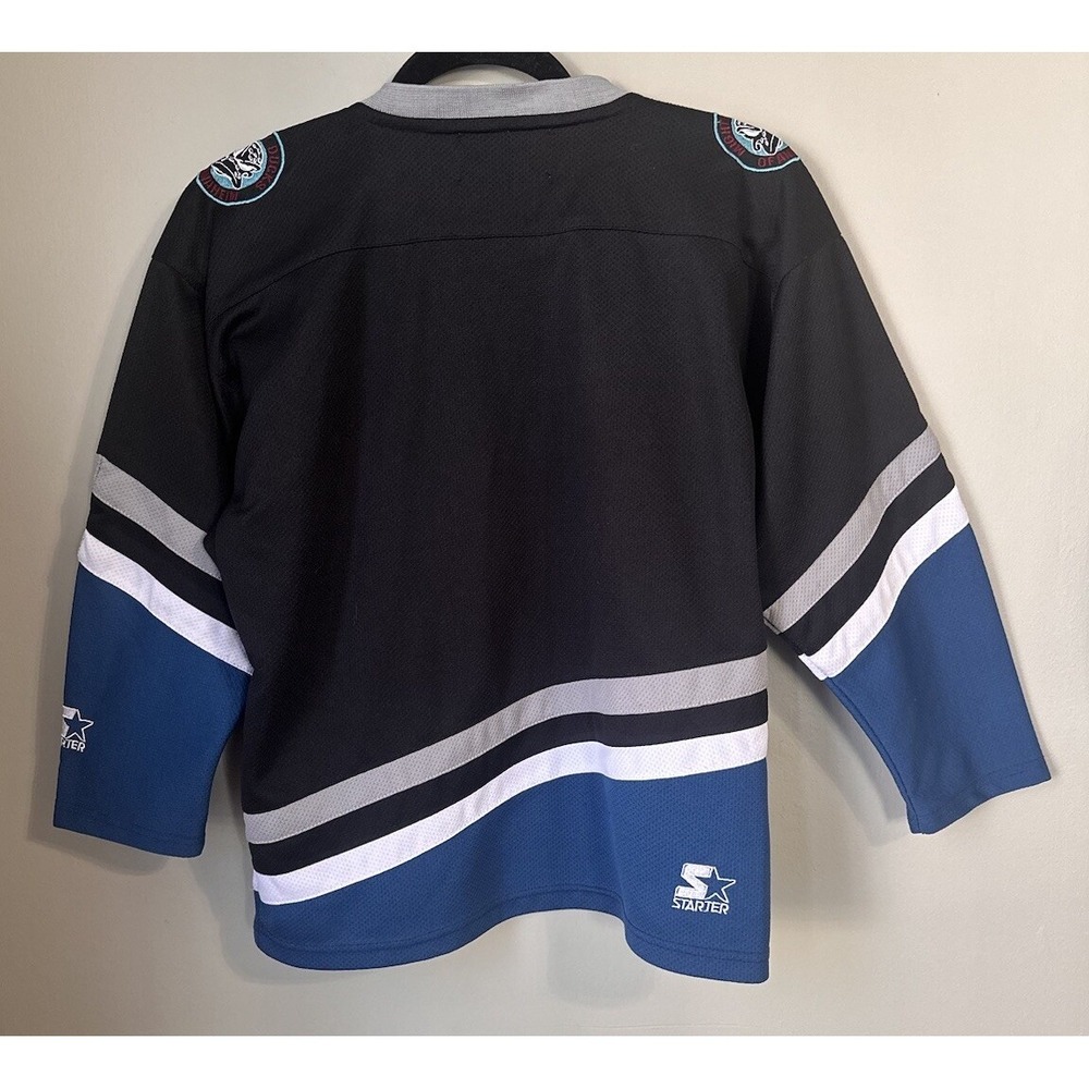 Starter Mighty Ducks of Anaheim NHL Jersey Vintage 90s Size Youth 10 Kids Hockey - Picture 8 of 16